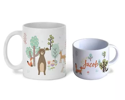 Woodland Forrest Children's Personalised First Mug Unbreakable Kids Toddler • £12.99