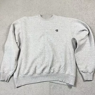 Champion Eco Authentic Grey Men’s Pullover Sweatshirt Crewneck Size L Vintage • $19.88