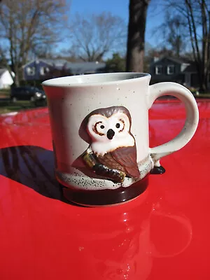 VINTAGE 3D Relief OWL COFFEE TEA MUG CUP • $5