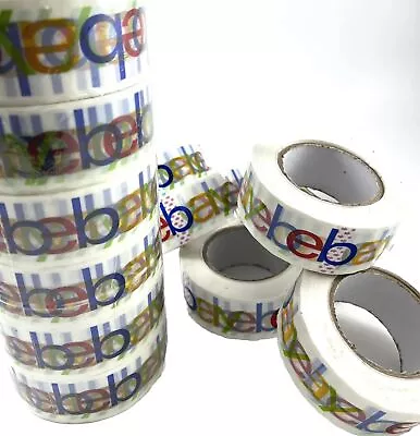 2 Rolls EBay Branded Strong Packaging Parcel Packing Tape Rolls 48mm X 132m Wide • £9.99