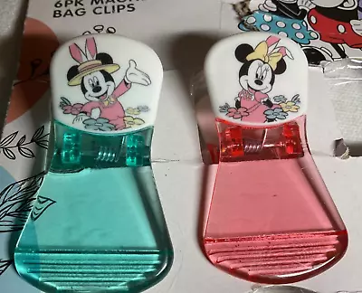 Disney Magnetic Bag Clips (2) Mickey Minnie Mouse Easter Nip • $3.99