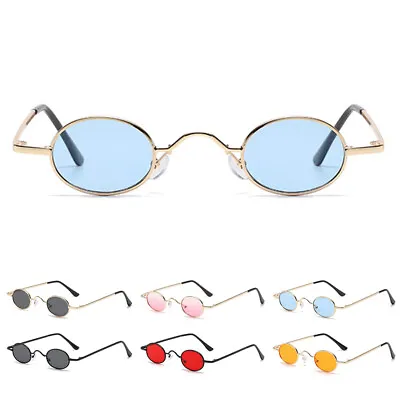 Vintage Small Oval Sunglasses John Lennon Retro Hippie Cool Sun Glasses Eyewear • $10.69