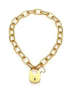 New Michael Kors Ip Gold Tonepadlock Chain Link Bracelet Mkj4627 • $106.24