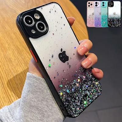 $12.99 • Buy For IPhone 15 Pro Max 14 13 12 11 XR 7 8 Plus Cute Bling Clear Phone Case Cover