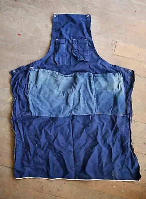 Vintage Denim Work Apron Union Made USA Old Workwear Machinist Artist Painter • $32.49