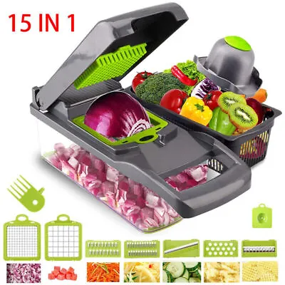 £11.86 • Buy 15 In 1 Multifunctional Vegetable Slicer Kitchen Chopping Food Chopper Salad