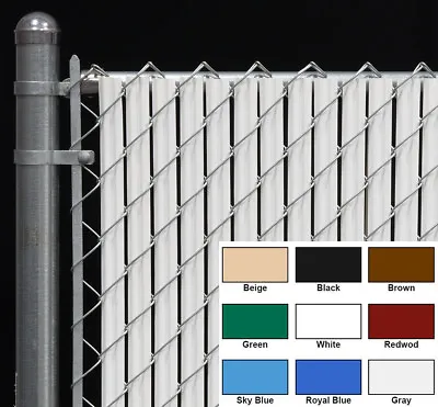 Chain Link Fence Privacy Slat For 5 FT High Fence - Single Wall Bottom Lock Slat • $51.99