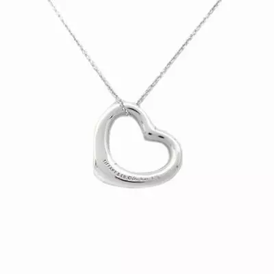 Tiffany & Co. Elsa Peretti Open Heart Necklace 22mm SV925 Silver Jewelry • $359.38