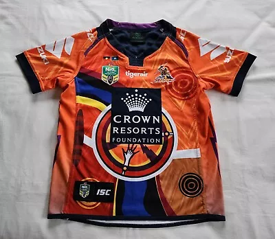 Melbourne Storm NRL Kids 2017 ISC Indigenous Rugby Jersey Size 12 *Autographed* • $99.95