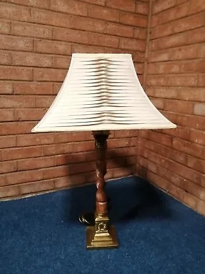 Empire Style Corinthian Column Brass & Oak Table Lamp David Hunt Lighting Ltd  • £79.95