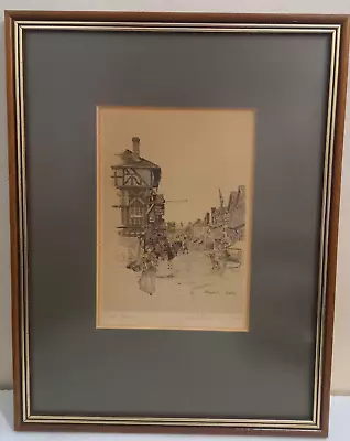 Marjorie C. Bates - Framed Print - Tudor Houses Stratford-on-Avon • £19.99