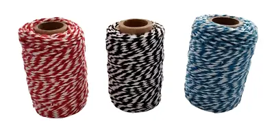 £3.49 • Buy Butchers And Bakers Twine 45m Striped Twisted Craft & Gift Wrapping String Cord