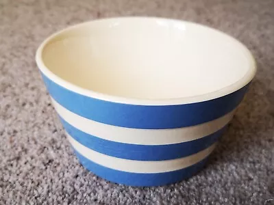 T.G. Green Blue Cornishware Oatmeal Bowl 1980s Backstamp • £4