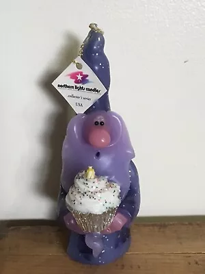 Northern Lights Wizard Candle Holding Birthday Cupcake Glitter Purple NEW • $22