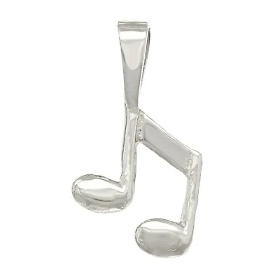 14k White Gold Solid Musical Note 8th Music Note Charm Pendant 0.4 Gram • $30.49