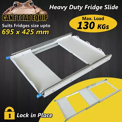 130kg Fridge Slide Powder Coated Steel Unit 4wd Caravan Camping Suits Mid Size W • $124.95