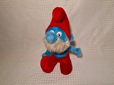 Vintage 1979 Papa Smurf Plush 10  Stuffed Figure Peyo Wallace Berry • $16.99