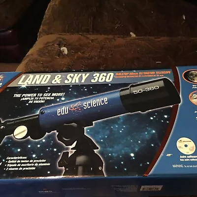 £22.39 • Buy EDU SCIENCE 50MM LAND & SKY II Telescope 90x Power NEW IN BOX