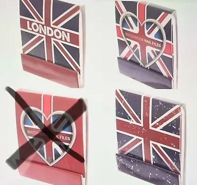 Partybag Filler Nail Files London Union Jack  Matchbook Stocking Fillers 139 • £1.25