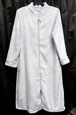 £32.01 • Buy Pale Lilac Textured Chenille Soft Zip-front Nightgown Robe W/pockets~m~8-10~new