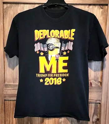 Deplorable Me 2016 Donald Trump Minions Mens XL Black Hanes Short Sleeve T-Shirt • $12.99