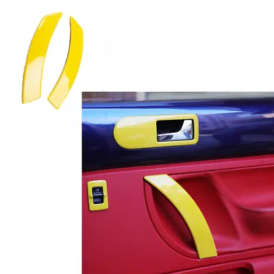 2x ABS Yellow Inner Door Handle TRIM  For VW Volkswagen Beetle 2003-2010 • $25.75