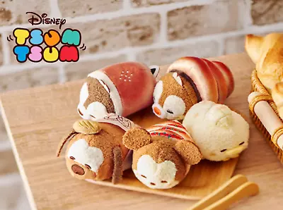 2024 Disney Store Japan MICKEY'S BAKERY Bread TSUM TSUM Mini S Plush Set Of 5 • $99
