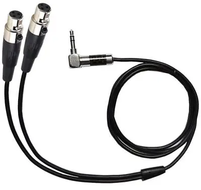 Dual Mini 3-Pin XLR Female To 3.5mm 1/8  TRS Male Plug Y Audio Cable 1m • £15.95