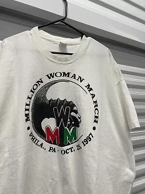 Vintage 1997 Million Woman March Philadelphia T-Shirt Men’s Size 3XL Black Power • $60