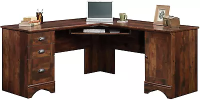 Harbor View Corner Computer Desk Curado Cherry Finish • $531.99