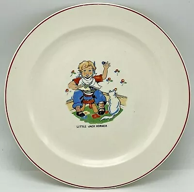 Vintage Little Jack Horner Nursery Rhyme Childs Plate Transferware • $24.95