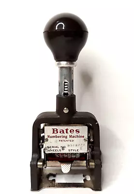 Bates Numbering Machine Wheels Style D518224 Vintage • $14.99