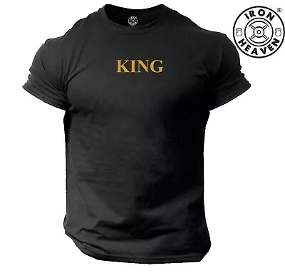King T Shirt Gym Clothing Bodybuilding Training Workout Exercise Boxing MMA Top • £10.11