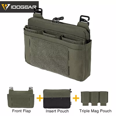 IDOGEAR Tactical DOPE Front Flap Pouch W/ Mag Pouch Kangaroo Pocket Hunting Camo • $35.63