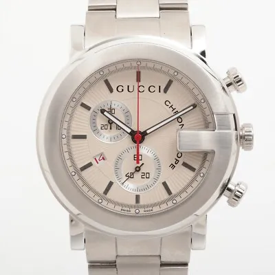 *NEAR MINT In Box* GUCCI G-Chrono 101M Silver Chronograph YA101339 Men's Watch • $599.99