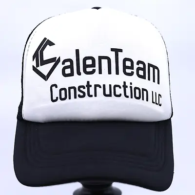 Salen Team Hat Construction TRUCKER Hat Black And White BB • $26.64