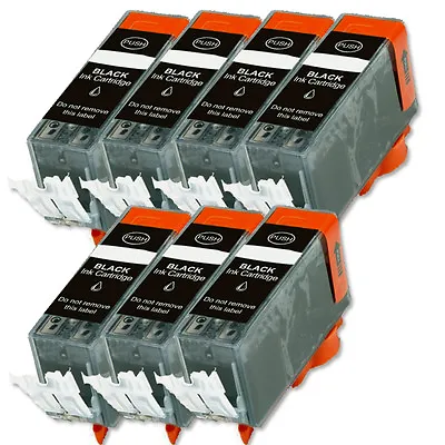 $10.50 • Buy 7 BLACK Ink Cartridge For Canon Printer PGI-225BK MG6220 MG8220 MX882 MX892