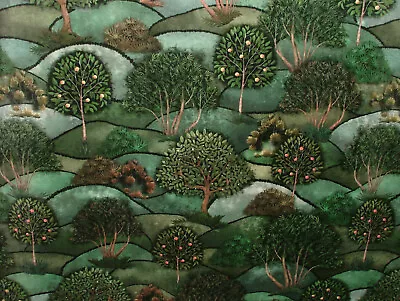 £22.99 • Buy Green Meadow Velvet Curtain Upholstery Cushion Plush Soft Velvet Tree Fabric