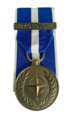 Nato Kosovo Kfor  Medal  Full & Mini Size Loose & Court Mounted Ribbon Bar New • £2.50