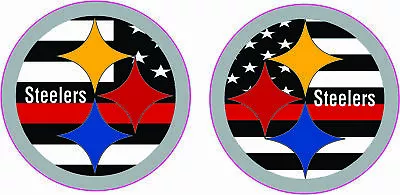 Steelers Red Line Flag Mini Football Helmet Decals • $20