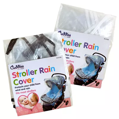 Rain Cover Pushchair Baby Buggy Stroller Pram Push Chair Raincover Universal Fit • £2.75