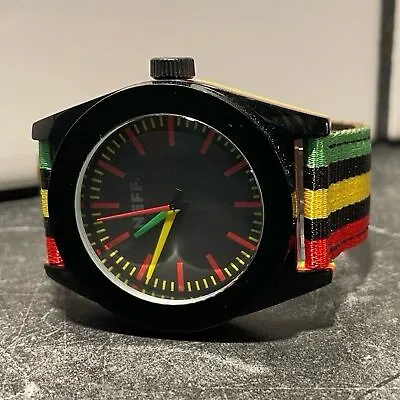 Mens Neff Rasta Striped Watch - New Battery • $37