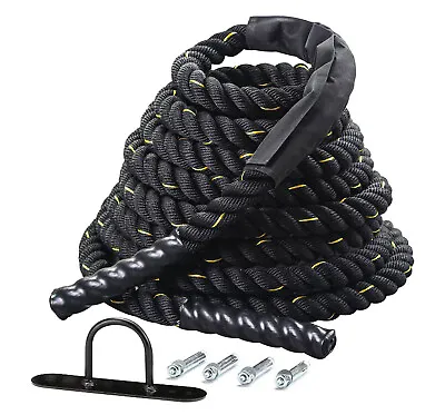 30ft Battle Rope Power Training 9m 38mm Gym Battling Exercise Fitness Workout • $54.99