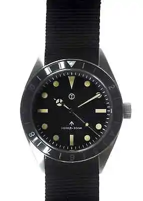 MWC Classic 1960s Pattern Mechanical Hybrid Dual Time Zone Divers Pattern Watch • $275