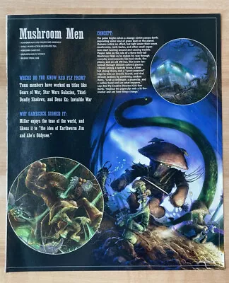 Mushroom Men Spore Wars Rise Of The Fungi Wii Promo 2007 Vintage Print Ad Art • $18.50