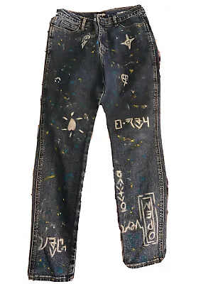 Absodeitly Custom 31x28 Wrangler High Rise Skinny Blue Jeans • $0.99