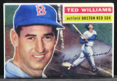 Ted Williams 1956 Topps 2  X 3  Fridge / Locker Magnet. Boston Red Sox MLB • $6.39