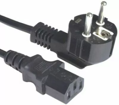 IEC C13 Plug To 3 Pin Europe Right Angle Plug Power Lead Cable 2M Long • $24.93