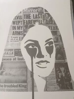 £150 • Buy Pure Evil - 'elvis Presley Nightmare - Silver' - Rare Limited Edition Ap Print