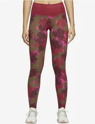 ADIDAS By Stella McCartney Leggings - Sz. Medium Camo Grid Red Training No Flaws • $27.50